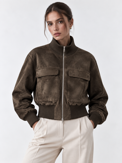 Faux Suede Jacket