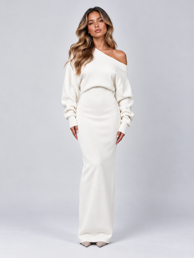Knit Off-Shoulder Maxi