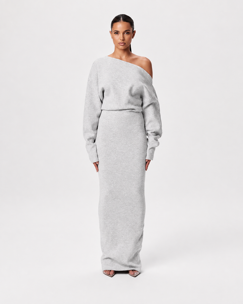 Knit Off-Shoulder Maxi