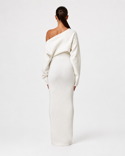 Knit Off-Shoulder Maxi